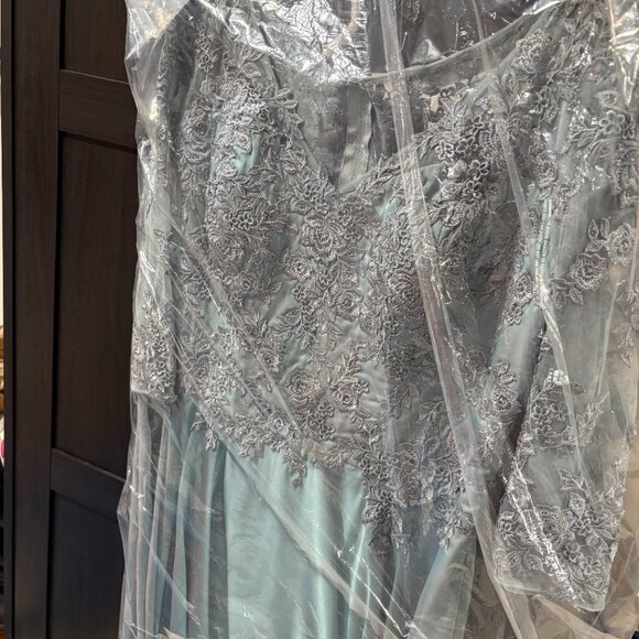 La Femme Slate Blue Gown - Picture 6 of 6